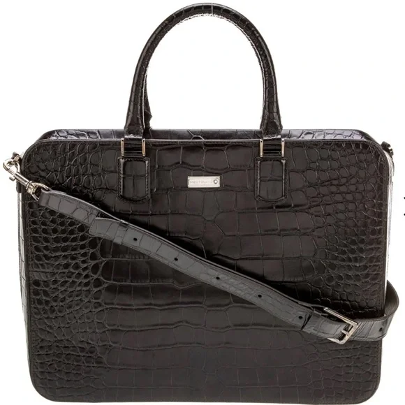 Montblanc Meisterstück Alligator Print Briefcase Messenger Bag - Picture 1 of 7